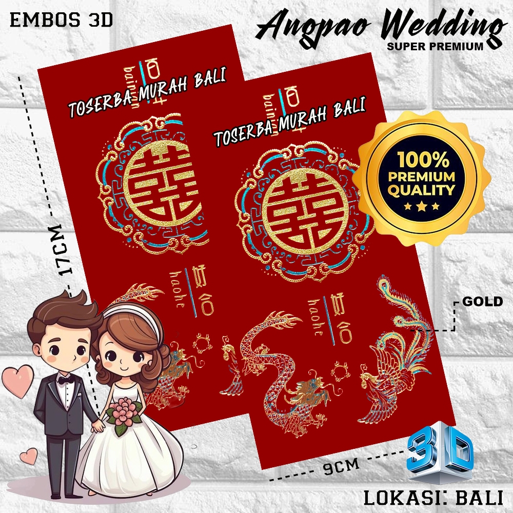 

KERTAS ANGPAO WEDDING RED GOLD GLITER 6