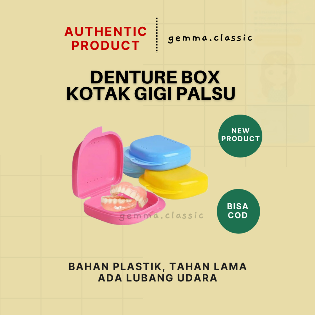 Denture Box Case / Kotak Gigi Palsu / Protesa / Tempat Retainer Behel