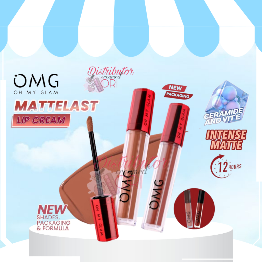 OMG OH MY GLAM Matte Kis Lip Cream 3.5 gr / LIPSTIK OMG BEAUTY / LIP GLOSS