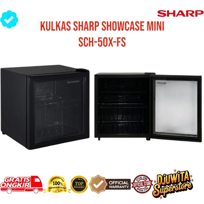 KULKAS SHARP SHOWCASE MINI SCH-50X-FS 52 LITER