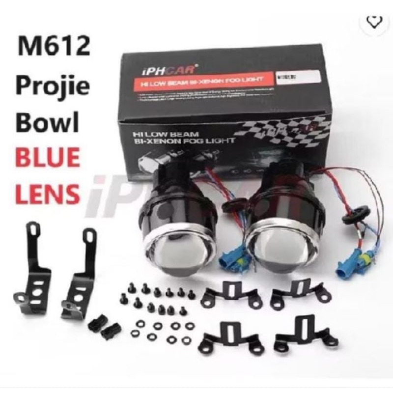 M612 IPHCAR Biled foglamp projector blue lens 3 inch 3" HID LED mobil projie bowl