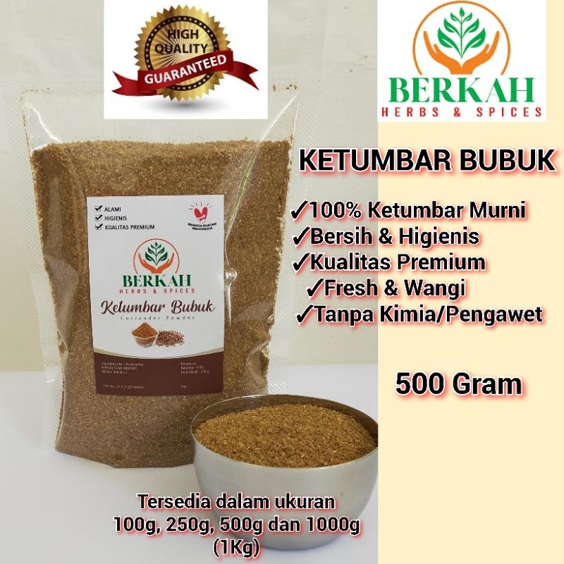 

Ketumbar Bubuk Asli Murni 500g / Bubuk Ketumbar Hitam Asli Alami Rempah Jsr Coriander Powder Premium