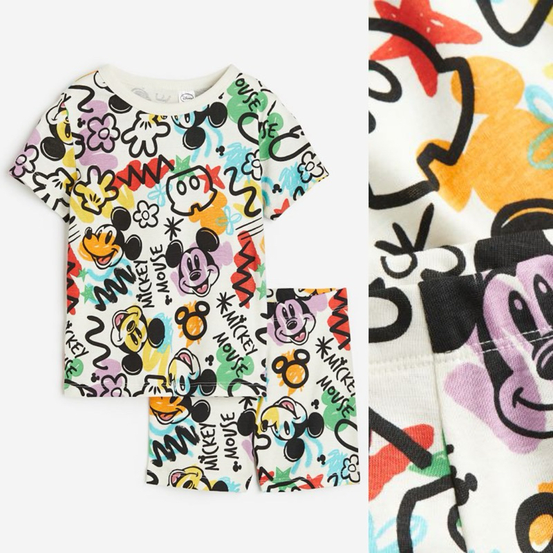H&M kids piyama anak [doodle/Mickey] sale original