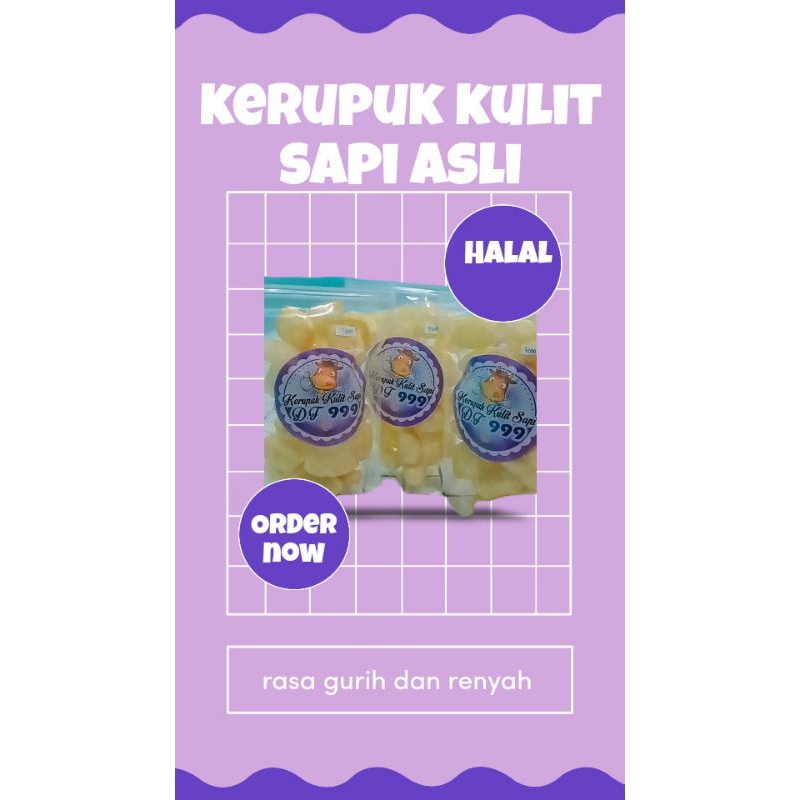 

kerupuk kulit sapi asli