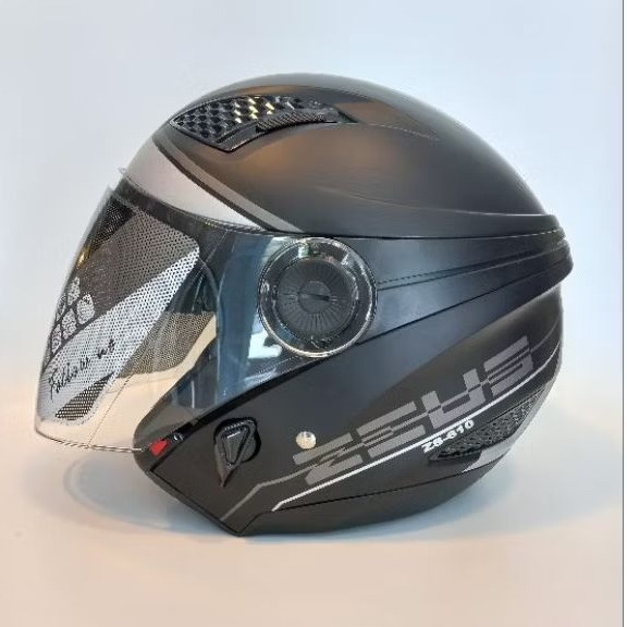 HELM ZEUS ZS610 610 MATT BLACK 0017 SILVER