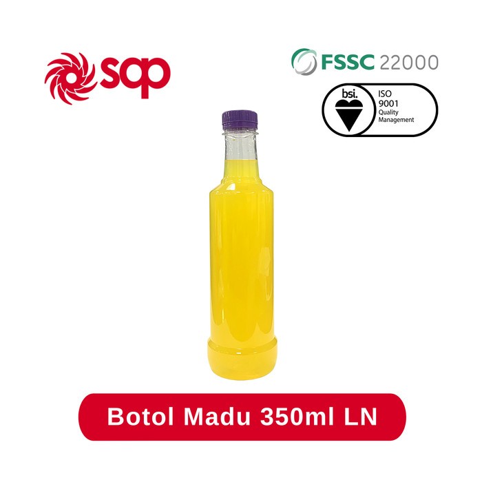 [1 bal] Botol Madu 350 ml Tebal LN isi 112 pcs PET Kemasan Plastik + Tutup. Botol Sirup Marjan