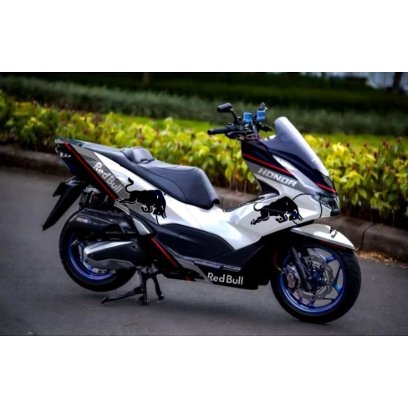 Sticker Decal Honda PCX 160 Full Body motif Red Bull Variasi dekal full Blok