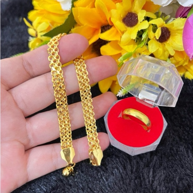 Lariza 1 SET GELANG  CINCIN KOIN MESIN
