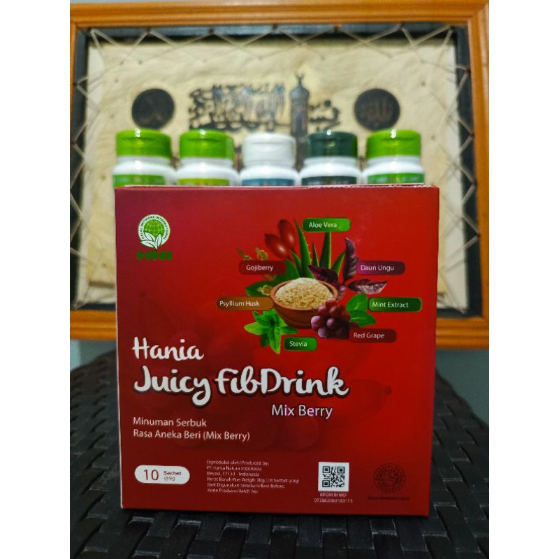 Hania Juicy FibDrink HNI HPAI minuman kesehatan fiber dari ekstrak buah-buahan