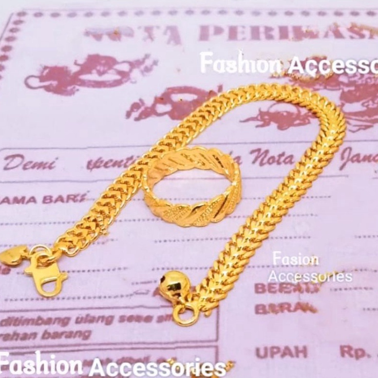 Banting harga Gelang Tangan Tikar Free Cincin Model Emas 24k Gelang Tikar DewasaCincin Emas Muda