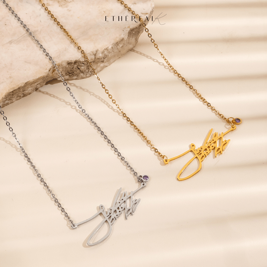 EtherealK - Jungkook BTS Signature Series | Kalung Rantai Anti Karat Lapis Emas Gold Permata BTS Jun