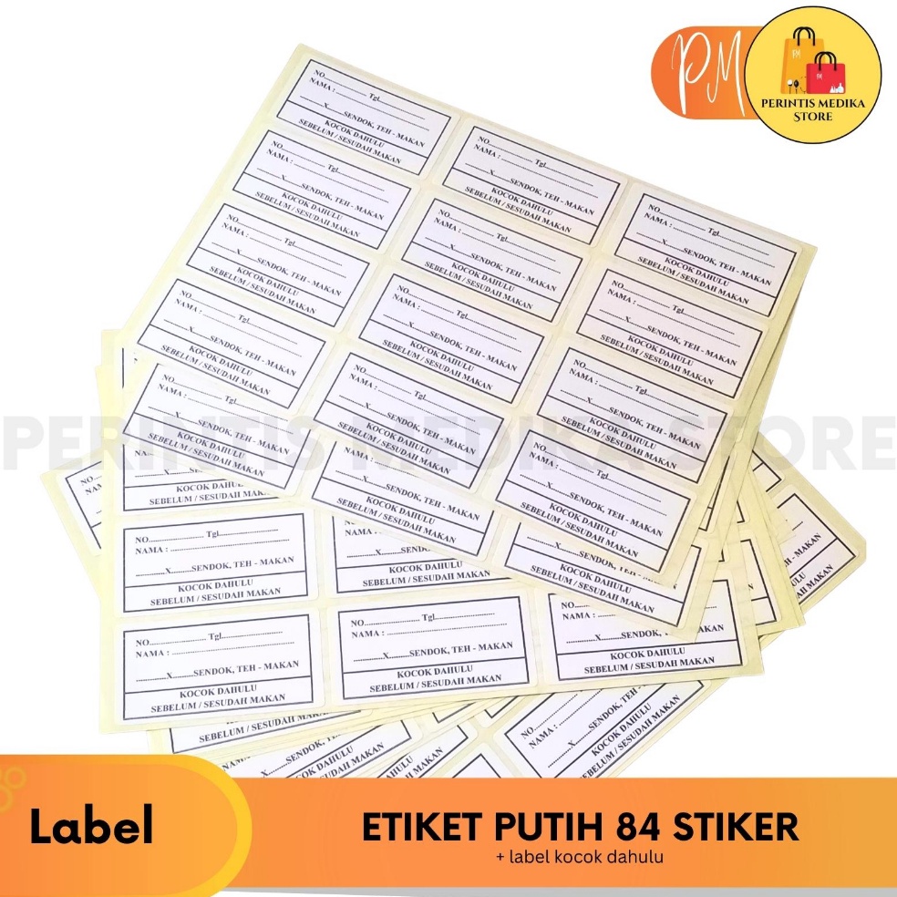 

Special Order Etiket Putih Label Kocok Dahulu 84 Stiker l Label Obat Sirup