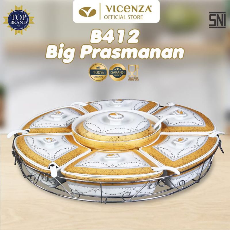 Prasmanan Putar 19 Inch Keramik Vicenza 412 (Packing Kayu)