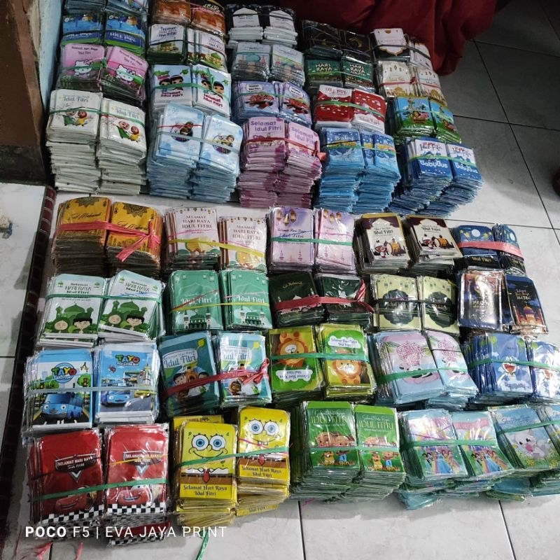 

[Paket Usaha] 100 Pack Amplop Mini Kartun Muslim Glossy