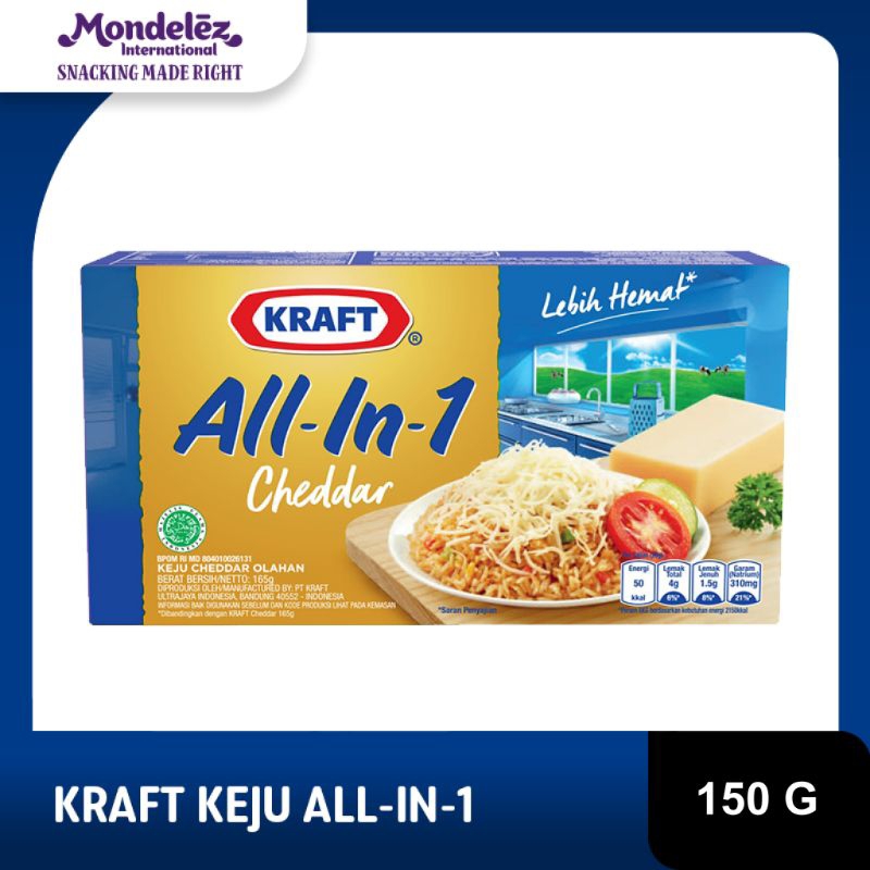 

Kraft Keju Cheddar All-In-1 150 Gr
