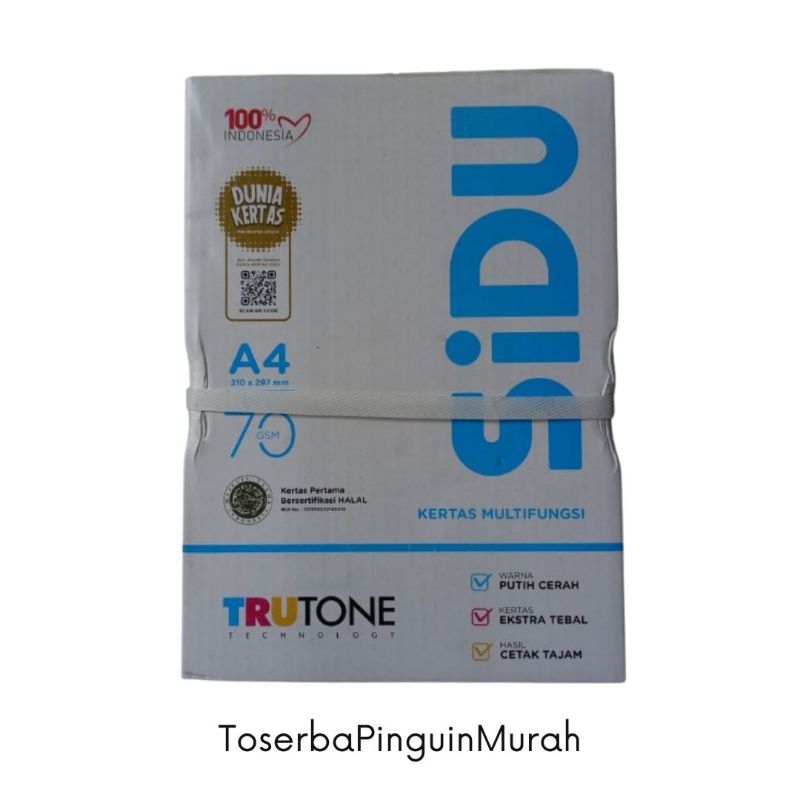 

Kertas HVS A4 70gsm Sidu