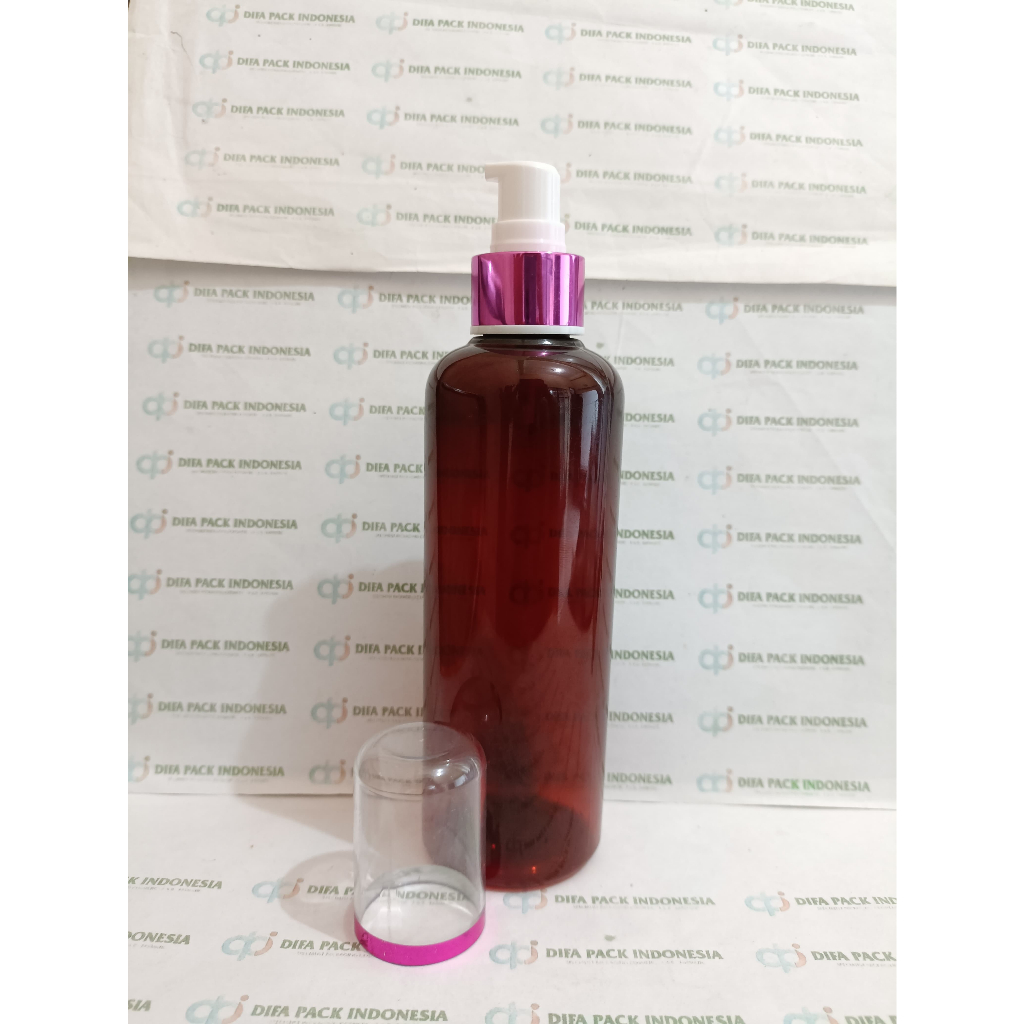 Botol Pet Coklat Kemasan 250ml Pumptreatment Pink