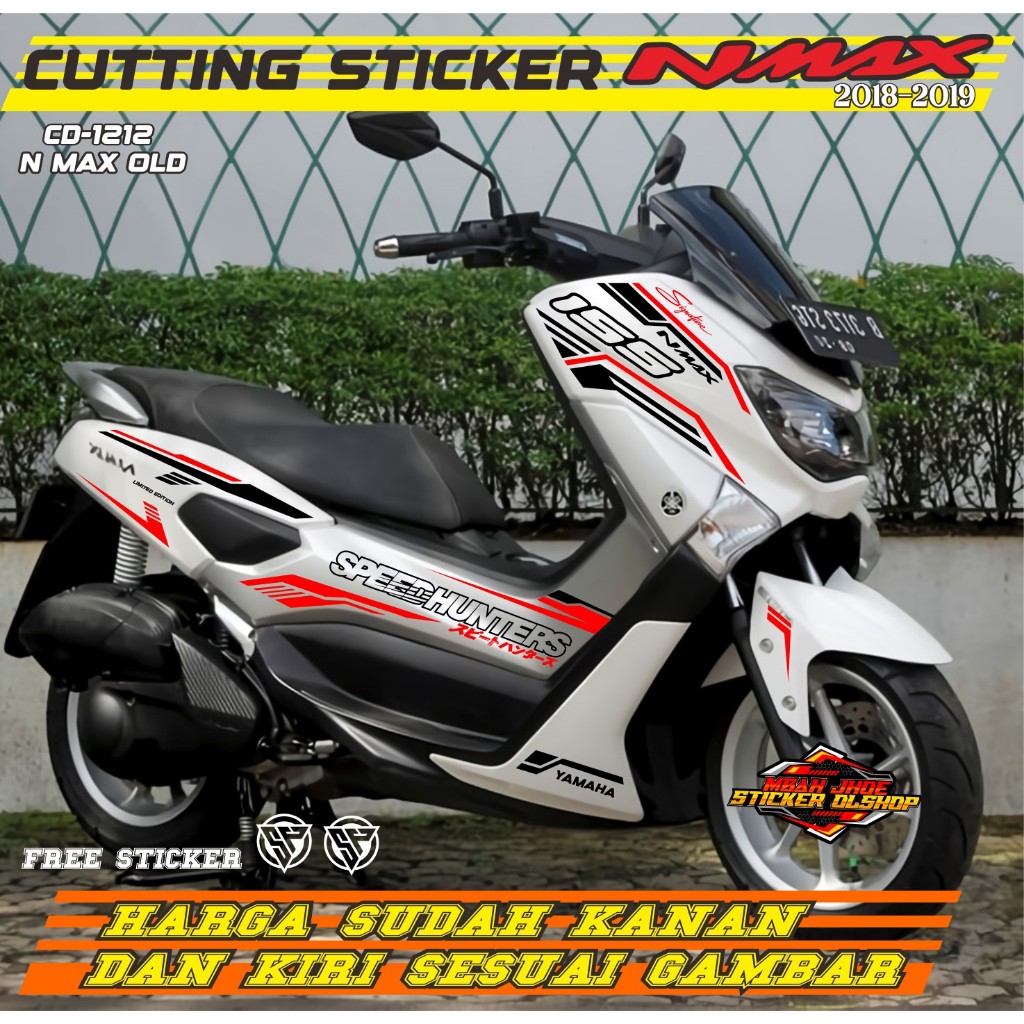 STRIPING MOTOR NMAX LAMA 2016 2019 STRIPING VARIASI CUTTING STICKER ELEGANT