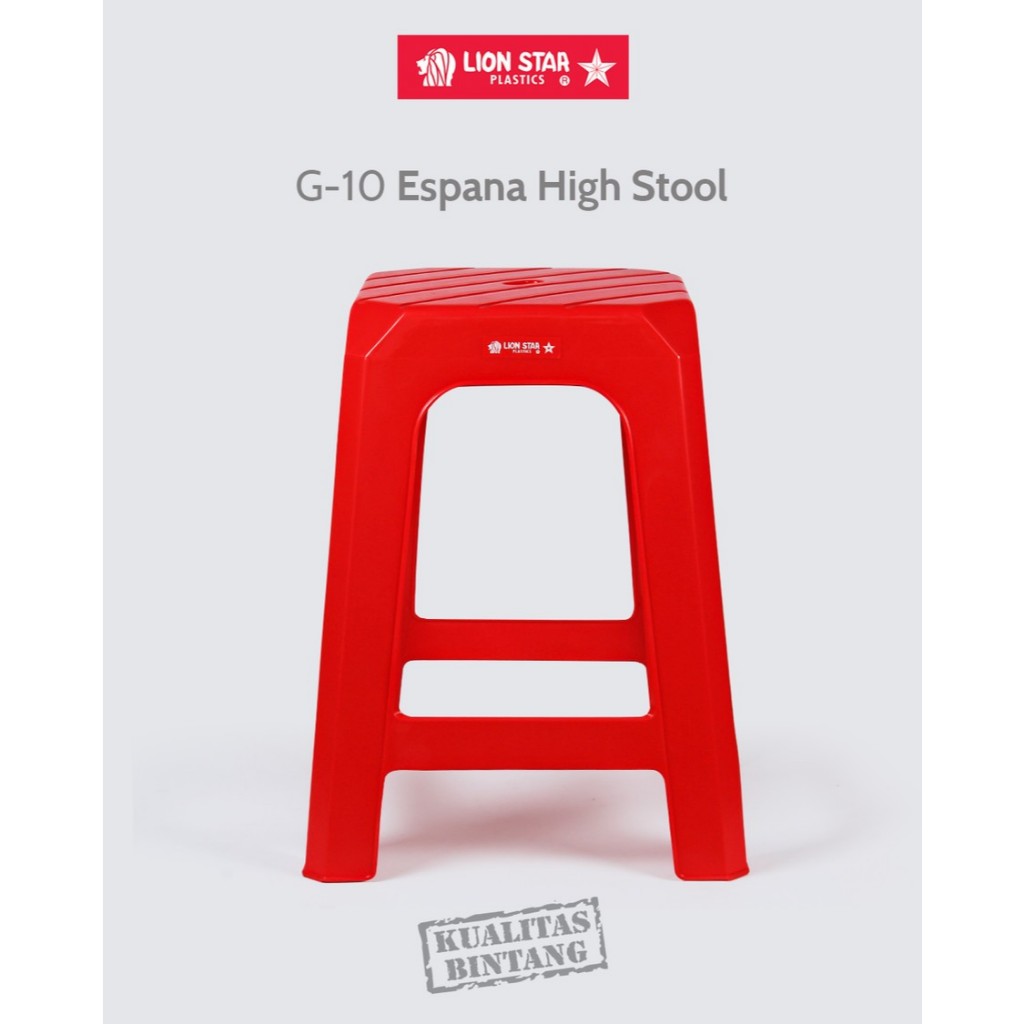 Bangku Kursi Baso Plastik Tanpa Sandaran Lion Star Espana High Stool G-10