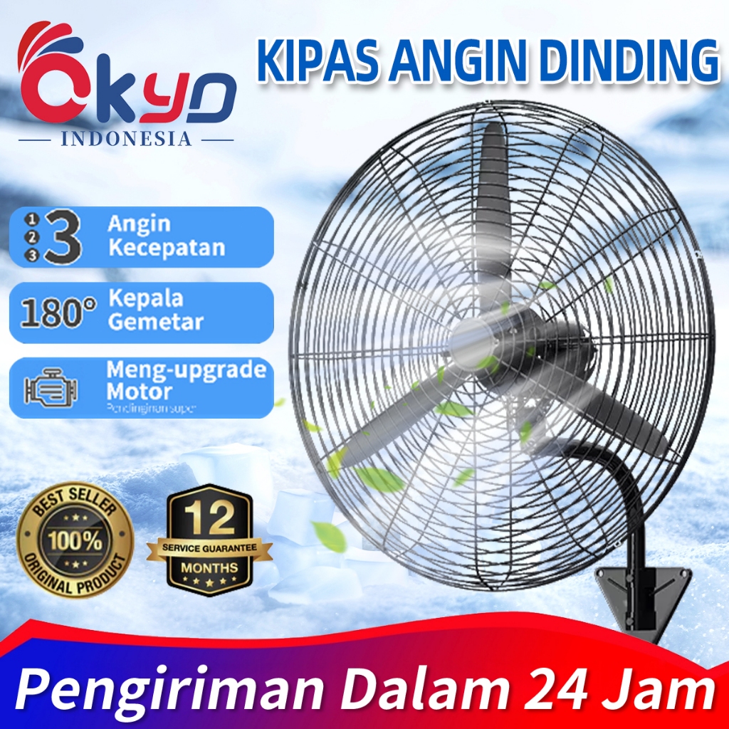 GARANSI 1 TAHUN kipas angin dinding/Kipas Angin Dinding Industri 20/30 Inch kipas Kipas Angin Berdir