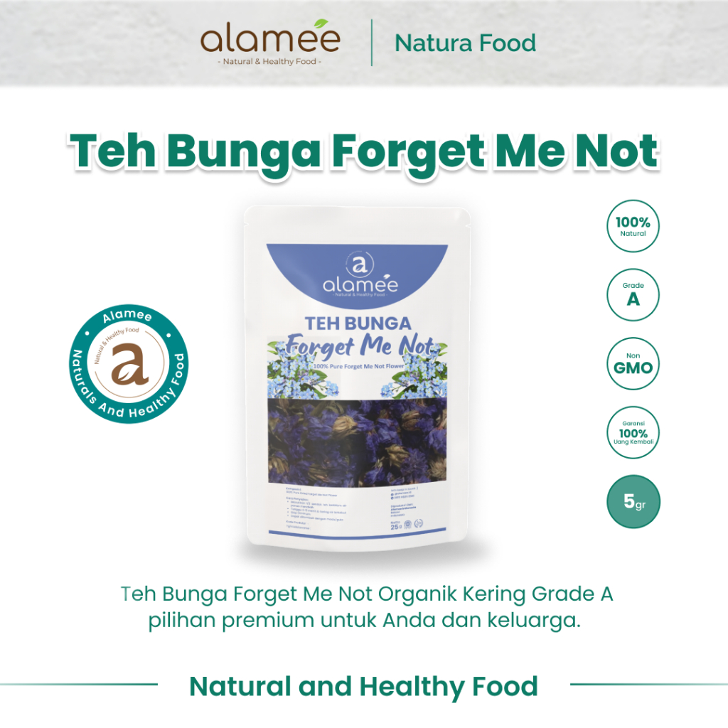 

ALAMEE Forget Me Not tea Teh Bunga Dried Flower Organik Kering 5gr Premium