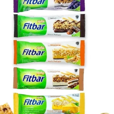 

Fitbar delight single 22g snack bar sereal cereal coklat chocolate / fruits / tiramisu