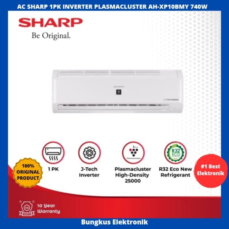 AC SHARP 1 PK INVERTER PLASMACLUSTER AH-XP10BMY 1PK SHARP