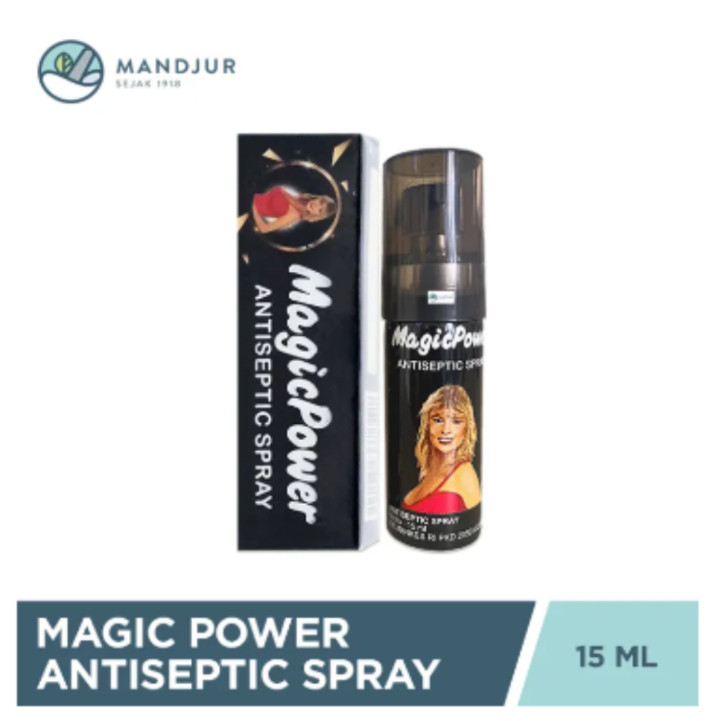 MAGIC POWER ANTISEPTIC SPRAY 15 ML / TISU MAGIC SPRAY BOTOL 15ML SPRAY MAGIC POWER PRIA TAHAN LAMA