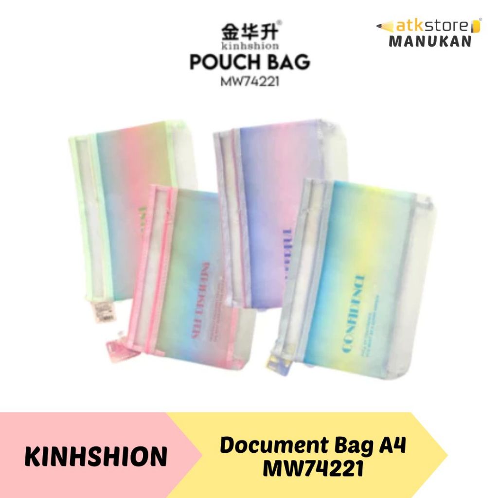 

KINHSHION 3D Double Layer Document Bag A4 MW74221 - Pouch Jaring Multifungsi