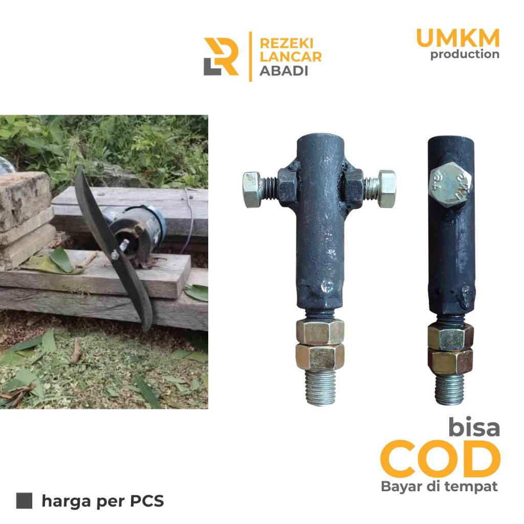 As Sambung Mata Pisau 12mm pencacah rumput untuk Dinamo pompa air Dan lainya