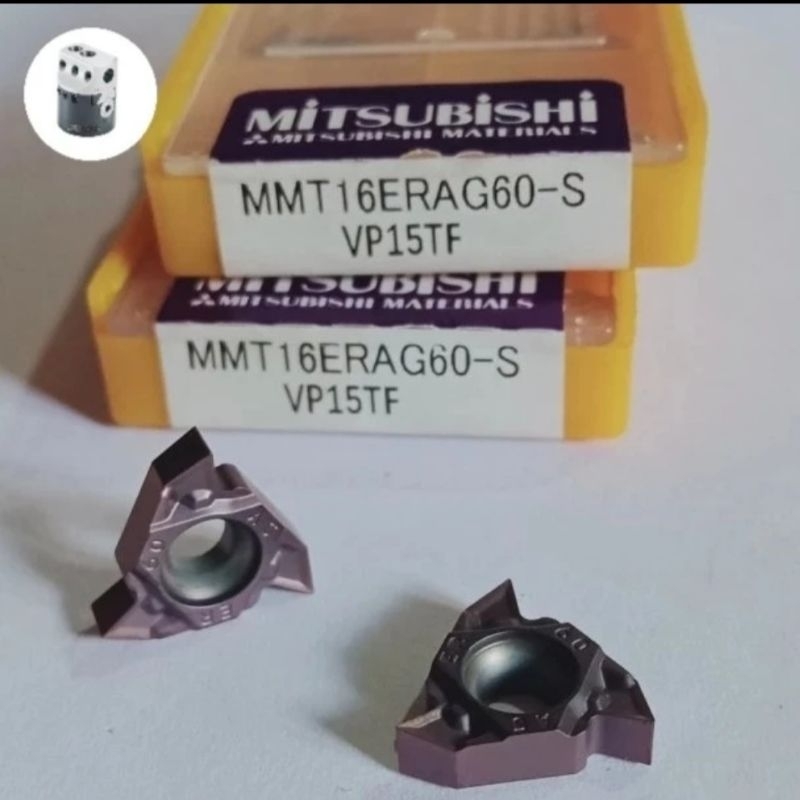 Insert ulir mmt er16 ag60 . INSERT ULIR MMT ER16 AG60 Mitsubishi . insert drat luar er16 . pahat dra