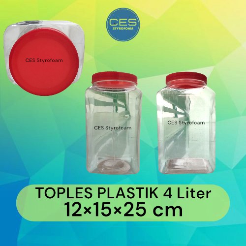 Toples Plastik Ikan Cupang 4 Liter Pakai Tutup