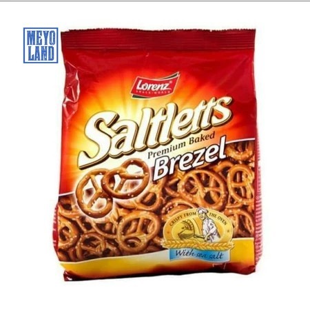 

Lorenz Saltletts Premium Baked Brezel Pretzel with Sea Salt Snack Kue Kering Snack Gurih
