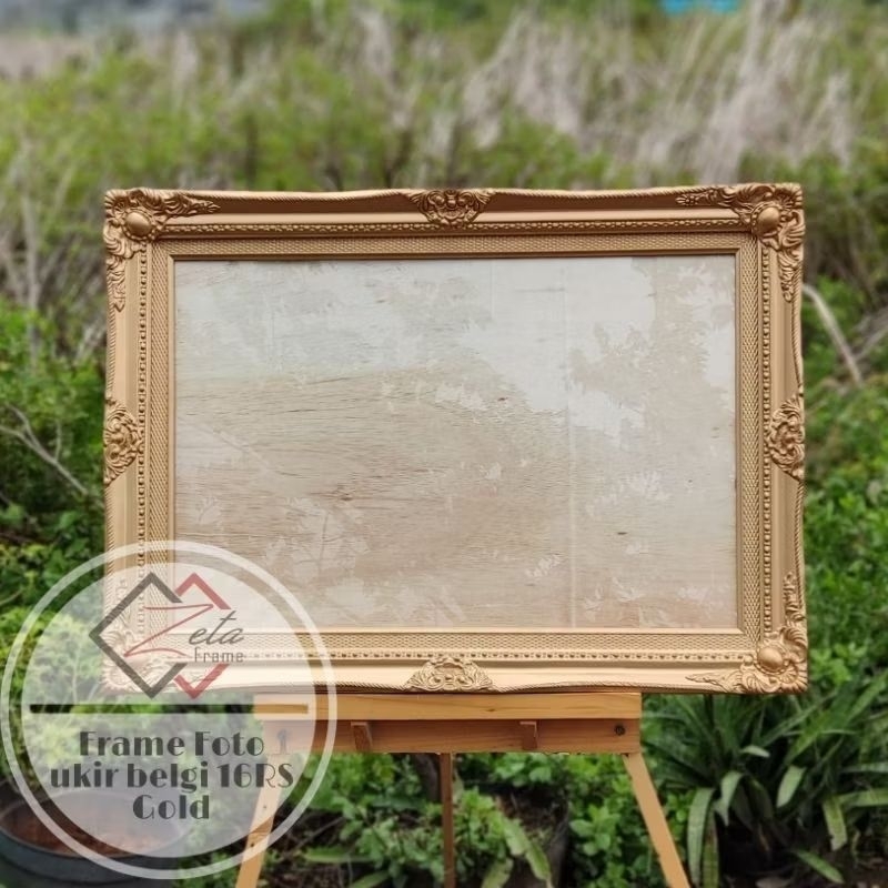 Pigura Foto ukir belgi warna gold uk. 16R / 16RS - Frame foto vintage