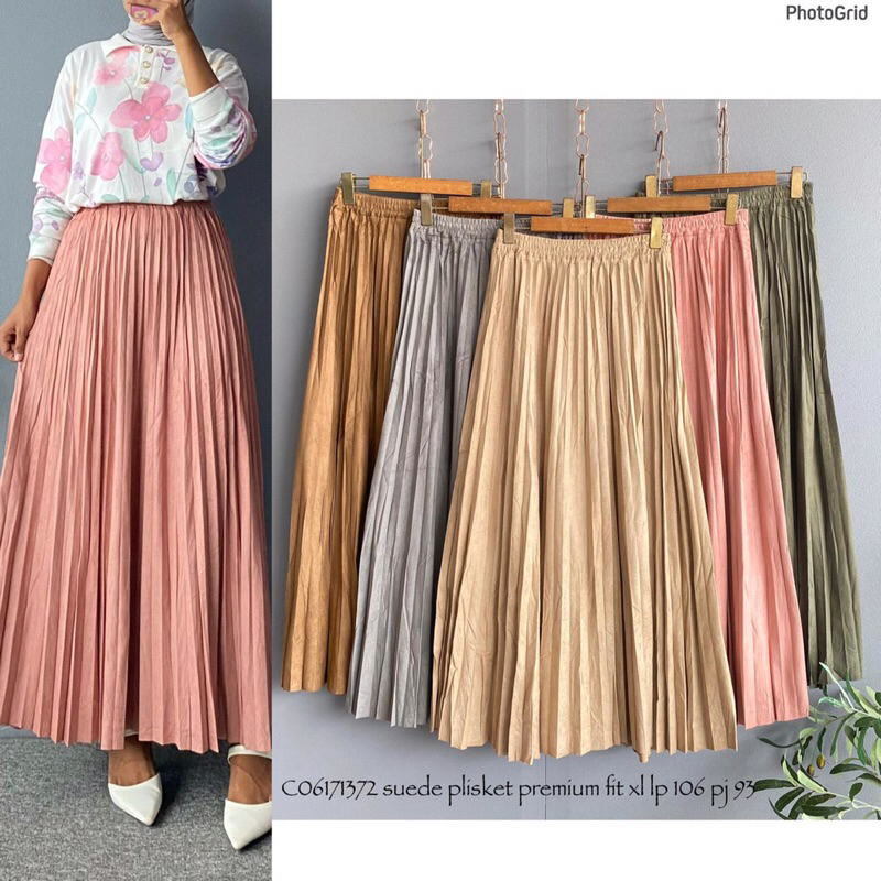 rok suede plisket