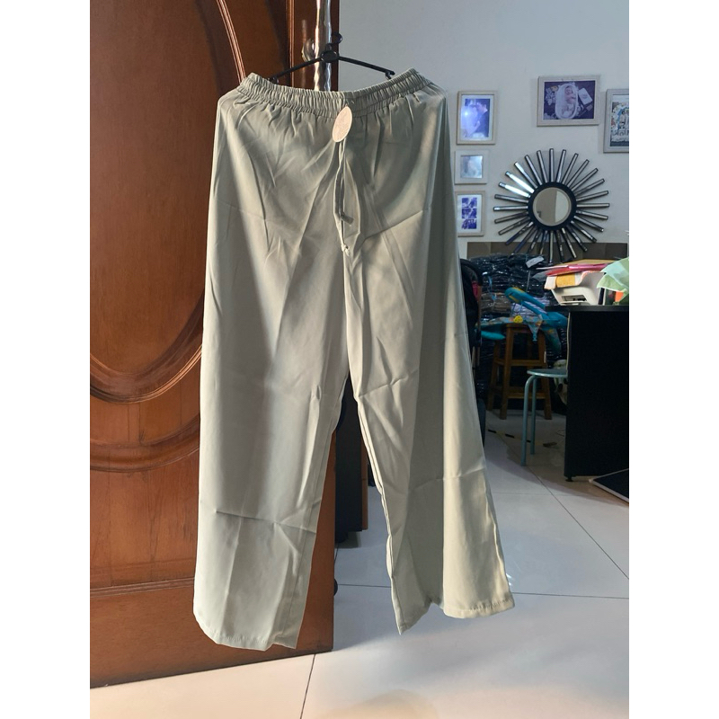 Kulot Remeja Bahan bangkok Warna Hijau Sage