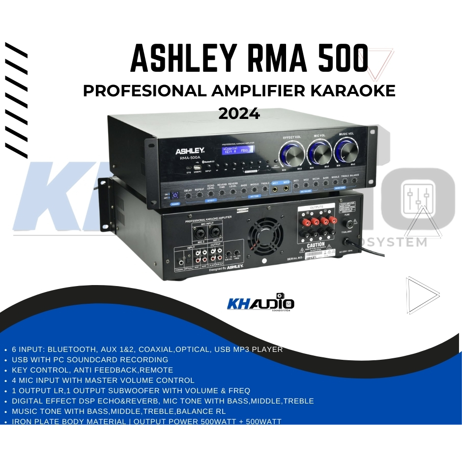 Power Amplifier Karaoke Profesional ASHLEY RMA 500 Amplifier RMA 500