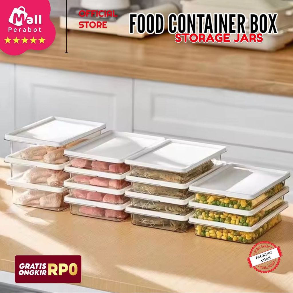 Mall Perabot | Fridge Container Wadah Penyimpanan Korea | Toples Kulkas Daging Transparan | Kontaine