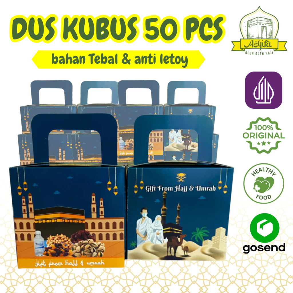 

Dus Box Kubus Kosong 50 pcs - Box Kotak Oleh Oleh Haji dan Umroh Bahan Tebal Premium