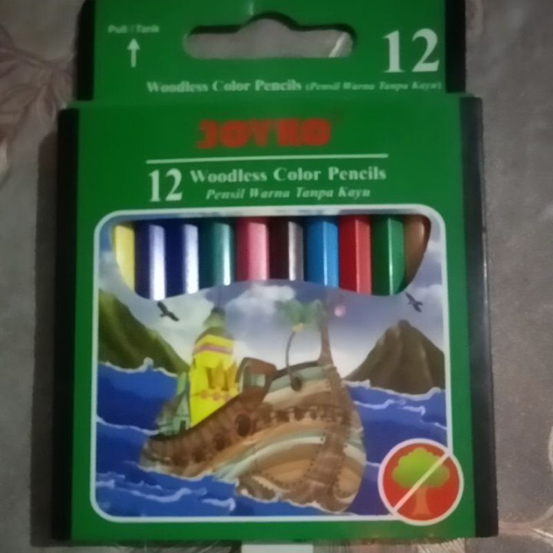 

12 pensil warna tanpa kayu
