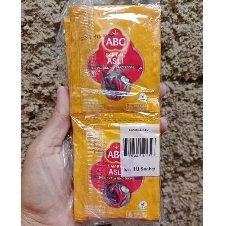

ABC Saos Sambal Asli 1 Renceng isi 10 Sachet