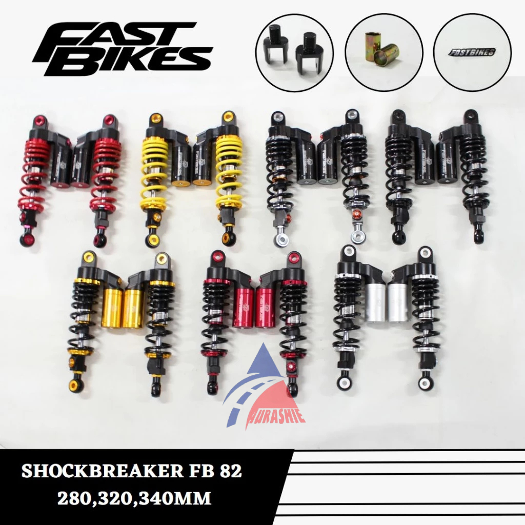 Shock Shockbreaker Tabung Atas Shock Belakang Fast Bikes Dual Shock Matic Bebek Universal Uk 280 320