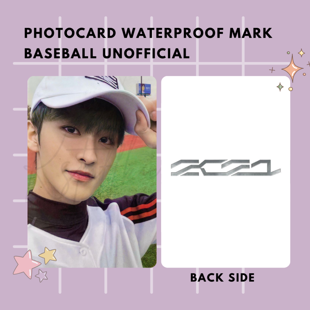 photocard waterproof unofficial mark baseball