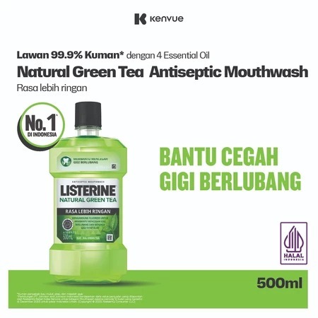 Listerine Greentea 500ml-Obat Kumur Greentea 500ml-LISTERINE