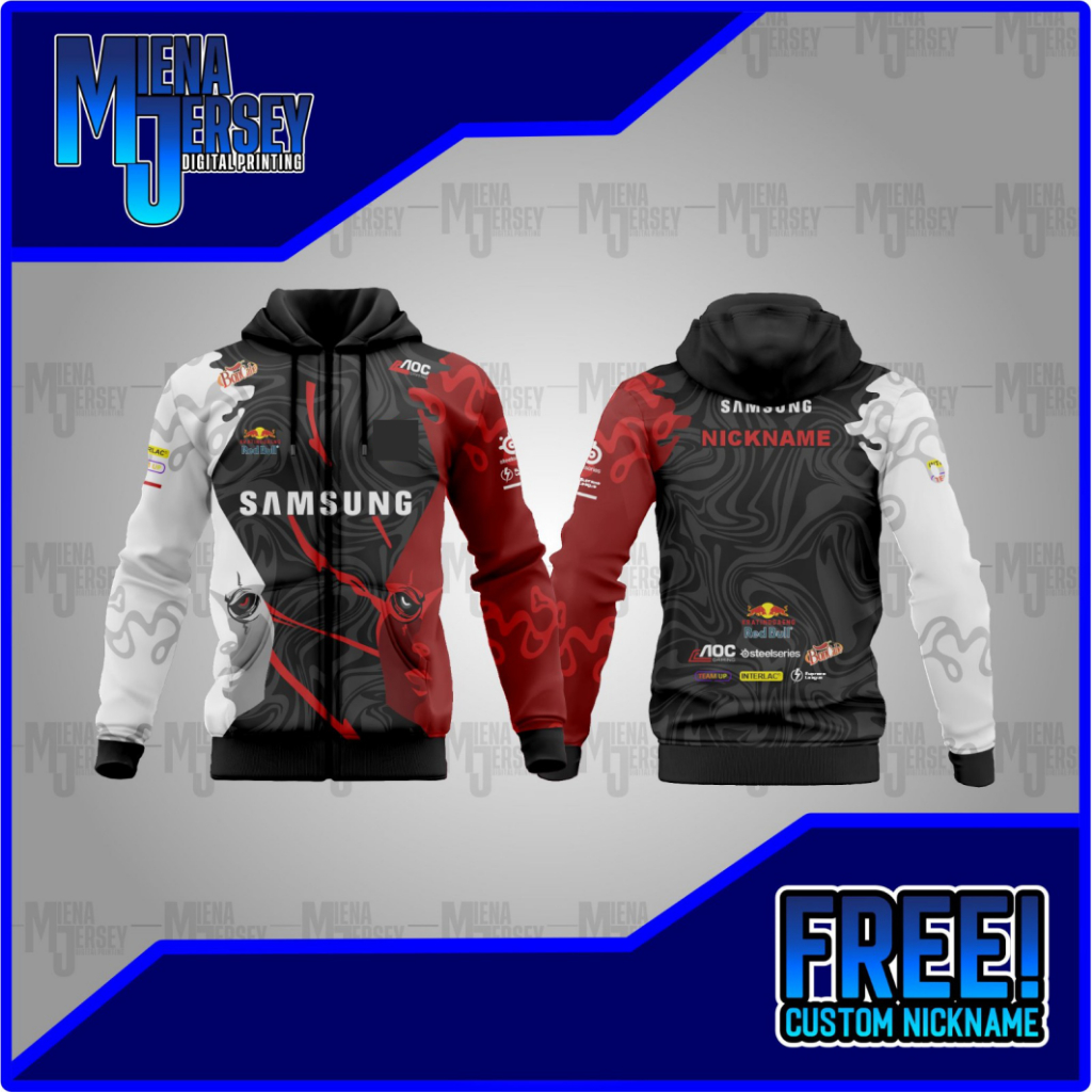 JAKET HOODIE / JAKET GAMING HOODIE ZIPPER  FREE CUSTOM NICKNAME