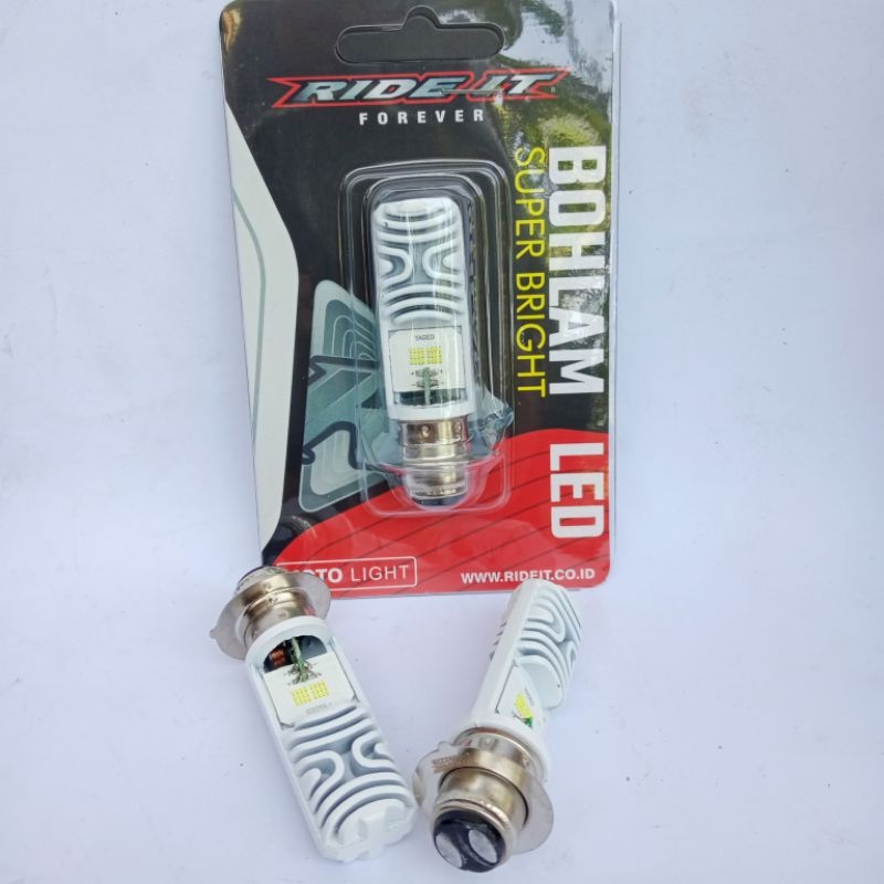 LAMPU DOP LED BEAT H4 VIXION VARIO MIO  bohlam H6 K1 2 SISI 18 WATT×2 RIDE IT