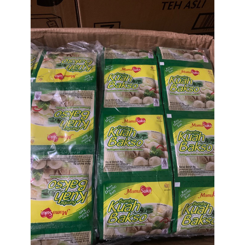 

Bumbu Kuah Bakso Mama Suka 1 renceng isi 12 pcs x 8gr