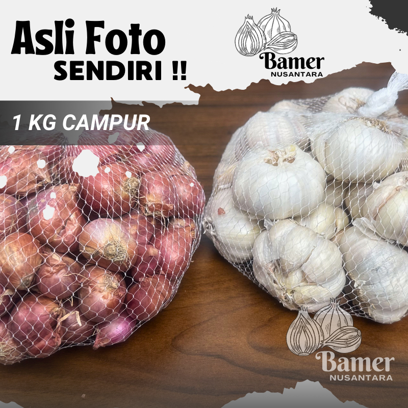 

Bawang Merah Campur Bawang Putih 500 Gram 1 KG Termurah Kering Lokal Bamer Baput Jumbo Sedang Campuran Super Premium Nganjuk 500 Gram 1/2 Kg Jawa Timur Kating Sinco Honan