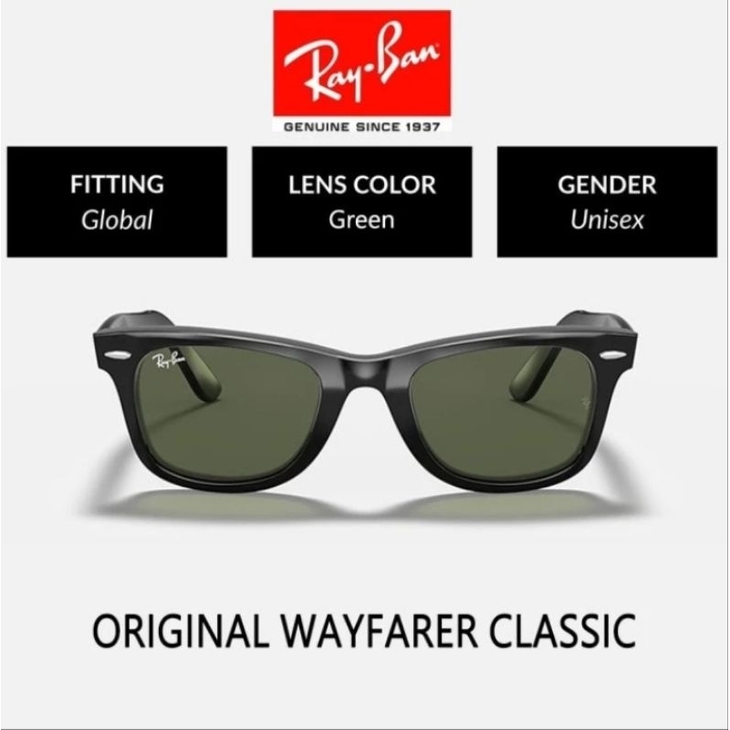 Sunglasses kacamata ray ban wayfarer RB2140 Classic original black