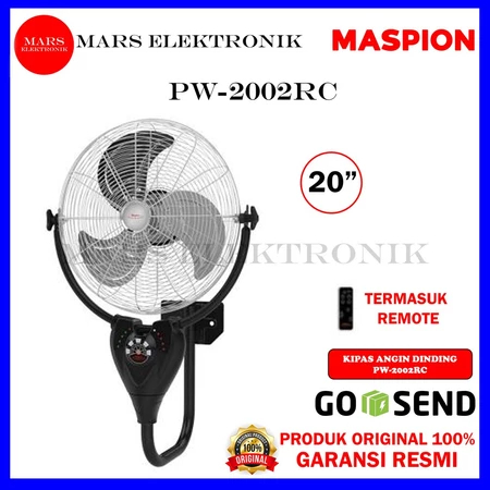 [ COD READY ] MASPION KIPAS ANGIN - PW-2002 RC / 20 INCHI / PW 2002 RC / REMOTE CONTROL / WALL FAN D